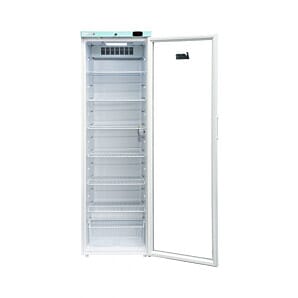 LEC Medical PCGR400CT Pharmacy Connect Upright Glass Single Door Fridge, 400 Litres