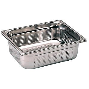 Matfer Bourgeat K145 Matfer Bourgeat Stainless Steel Perforated 1/2 Gastronorm Tray 100mm