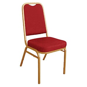 Bolero Square Back Banquet Chairs Red & Gold (Pack of 4) - DL016