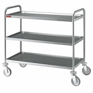 Diamond CR3/100B Stainless Steel 3 level Serving trolley