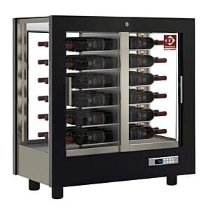 Diamond PVV-1/TR-R6_DE21-NR Black Modulable Passthrough Refrigerated Wine Cooler, 216 Litres