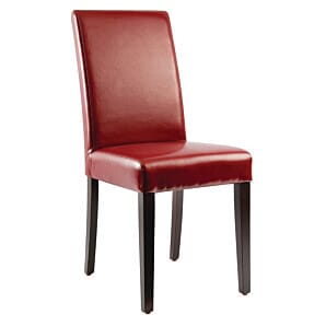 Bolero Faux Leather Dining Chairs Red (Pack of 2) - GH443