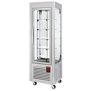 Diamond SNE/RN-A5-R2 Stainless Steel Panoramic Rotating Display Refrigerator, 360 Litres