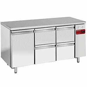 Diamond TS3N/H_2XK1/2-H 1 Door & 4 Drawer Stainless Steel Refrigerated Counter