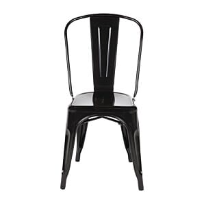 Bolero Bistro Steel Side Chairs Black (Pack of 4) - GL331