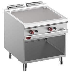 Diamond G9/PLA8-N Freestanding Smooth Fry Top Gas Griddle on Netrual Open cupboard