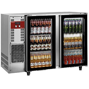 Diamond TAVX/2G-R2 Hinged Glass Double Door Stainless Steel Bottle Cooler, 375 Litres