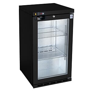 Osborne 50ES GBL eCold Single Door Black Undercounter Fridge, 110 Litres