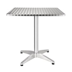 Bolero CG834 Square Stainless Steel Bistro Table 700mm