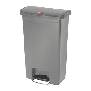 Rubbermaid Slim Jim Step On Front Step Pedal Bin Grey 50Ltr - DY115
