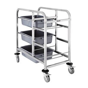 Vogue Stainless Steel Bussing Trolley - DK738