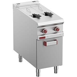 Diamond E9/F2V8A4-N Double Basket Freestanding Electric Fryer on Neutral Closed Cupboard, 10.5kW