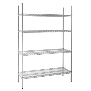 Vogue 4 Tier Wire Shelving Kit 1220x460mm - L928