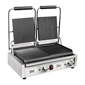Buffalo Double Half Ribbed Contact Grill - FC386