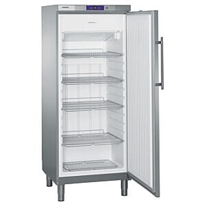 Front view of the Liebherr GGv 5060 Single Door NoFrost Forced-air Freezer, 478 Litres with open door