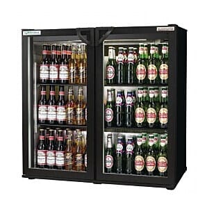 Autonumis RWC00001 EcoChill Maxi Black Hinged Double Door Bottle Cooler