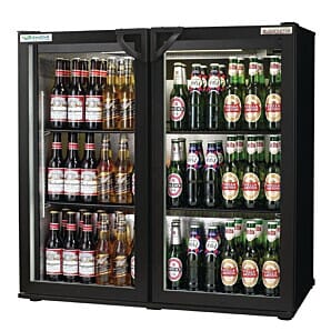 Autonumis RWC10001 EcoChill Maxi Black Double Sliding Door Bottle Cooler