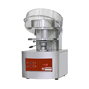 Front view of the Diamond DP35-EK Pizza Dough Press