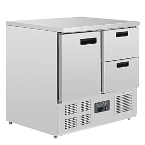 Polar U637 1 Door & 2 Drawer Counter Fridge 240ltrs