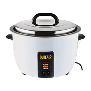 Front view of the Buffalo CB944 Commercial Rice Cooker, 10 Litres (Dry)