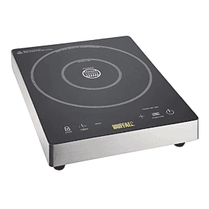 Front view of the Buffalo DF825 Touch Control Induction Hob, 3kW
