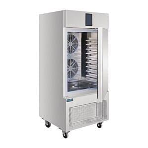 Front view of the Polar UA016 U-Series Blast Chiller with Touchscreen Controller 40/28kg with open door