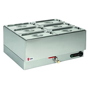 Front view of the Parry 1985 Electric Double Wet Heat Well Bain Marie, 3kW