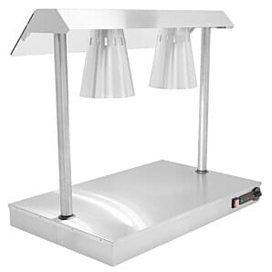 Front view of the Parry C2LU Two Lamp Carvery Servery, 0.9kW