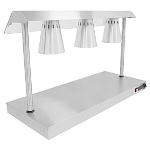 Front view of the Parry C3LU Three Lamp Carvery Servery, 1.15kW