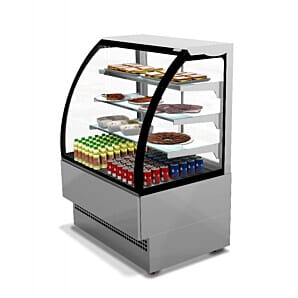 Tilted side view of the Sterling Pro EVO150-SS Stainless Steel Patisserie Counter, 1500mm