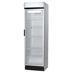 Front view of the Vestfrost FKG 410 Single Door Upright Fridge, 381 Litres

