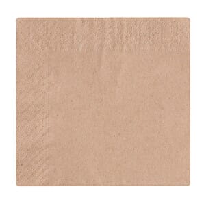 Vegware DW629 Recycled Cocktail Napkin Kraft 24x24cm 2ply 1/4 Fold (Pack of 4000)