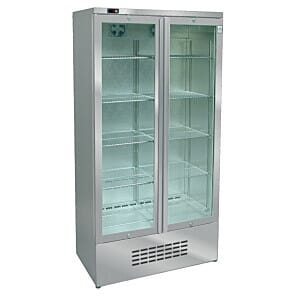Front view of the Osborne 357ES GSI eCold Double Door Upright Fridge, 434 Litres
