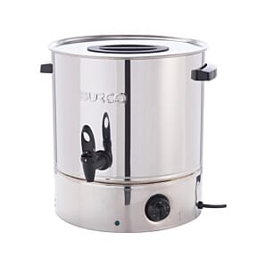 Front view of the Burco MFCT20ST Stainless Steel Manual Fill Water Boiler, 20 Litres
