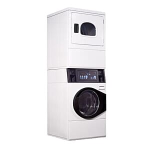 Ipso ILC98 Front Loading Coin Operated Electric Compact Washer/Dryer Stack Combo with Drain Pump, 9.5kg