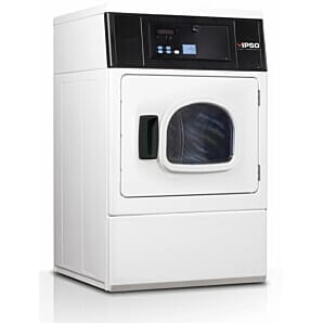 Front view of the Ipso ILC98 Coin Operated Compact Gas Commercial Dryer, 9.5kg
