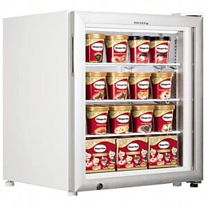 Tefcold UF100GP White Glass Door Display Freezer