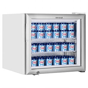 Tefcold UF50GP White Glass Door Display Freezer Stocked