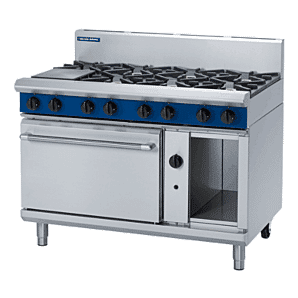 Front view of the Blue Seal G508D 8 Burner Range Gas Static Oven
