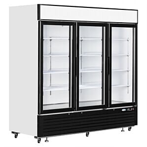 Front view of the Interlevin LGF7500 Glass Triple Door Display Freezer