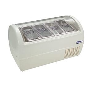 Front view of the Diamond BABYGEL/48-R2 Counter Top Scoop Ice Cream Display, 4 x 5 Litre Napoli Pans