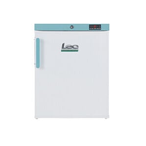 Front view of the LEC Medical LSFSR82UK Laboratory Countertop Fridge, 82 Litres