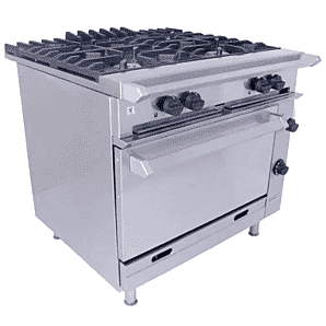 Falcon G1006X Chieftain Heavy Duty Four Open Top Range Oven