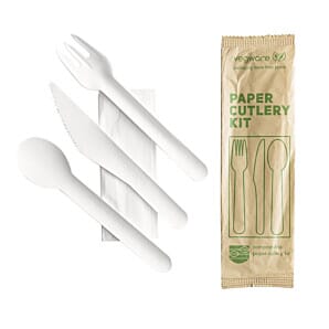 Vegware CU545 Compostable Paper Cutlery Kit 4in1 (Case of 250)
