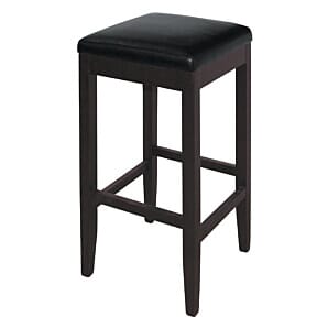 Bolero Faux Leather High Bar Stools Black (Pack of 2) - GG648