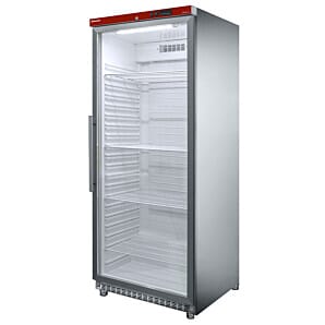 Diamond PV600X/G-R6 Single Glass Door Display Upright Refrigerator, 600 Litres