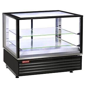 Diamond VHDP-B1 2 Level Black Heated Display Case, 3kW