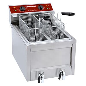 Diamond FSM-2V5ET/S Double Basket Freestanding Electric Fryer, 9kW