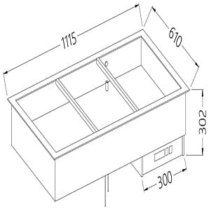 Diamond DI/BX12-P Electric Bain Marie, 3 x 1/1 GN