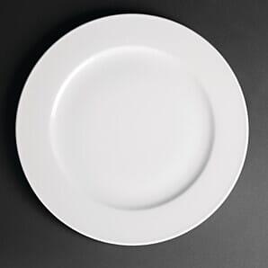 Royal Porcelain Classic White Wide Rim Plates 310mm (Pack of 12) - CG011